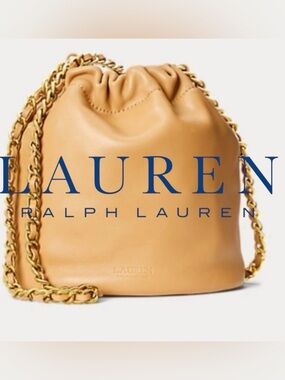 Ralph Lauren Nappa Leather Medium Emmy Bucket Bag NWT